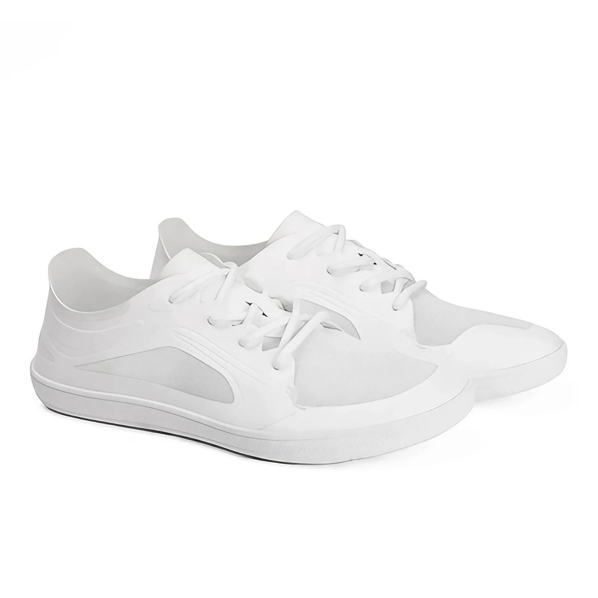 Chaussures pieds nus mixtes, semelle fine zero drop, blanc