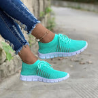 Baskets femme à enfiler sans lacets, légères, sept coloris, bleu ciel