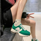 Baskets femme chic à lacets, six coloris, du 35 au 40, vert