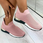 Baskets femme à enfiler en maille, sans lacets, cinq coloris