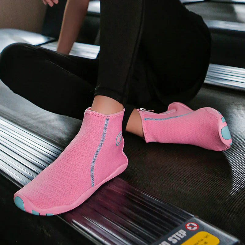 Chaussures pieds nus en néoprène à fermeture éclair, unisexe