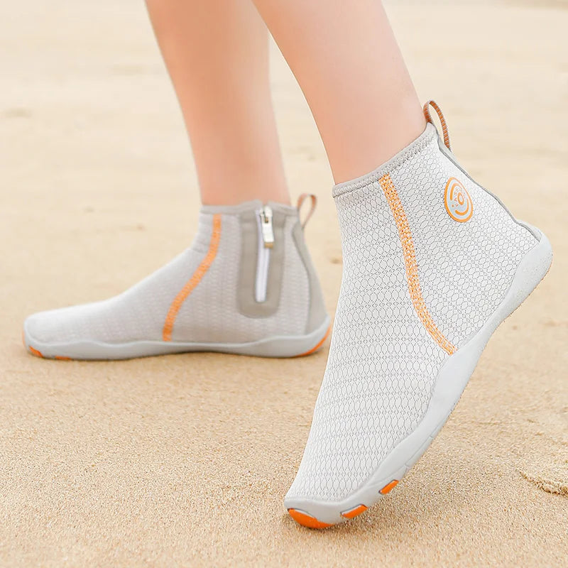 Chaussures pieds nus en néoprène à fermeture éclair, unisexe