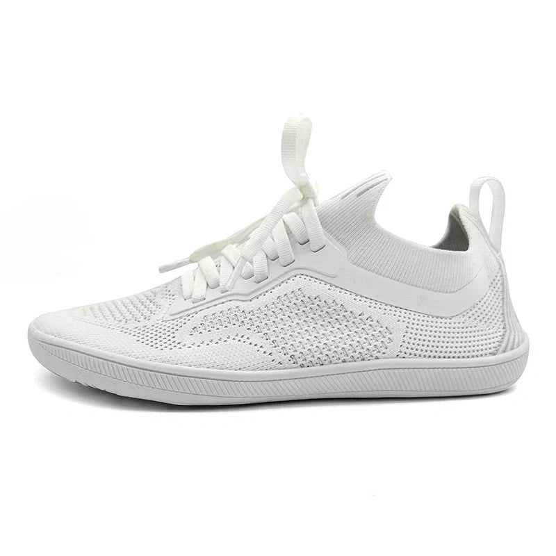 Baskets pieds nus mixtes, semelle zero drop, du 36 au 46, blanc
