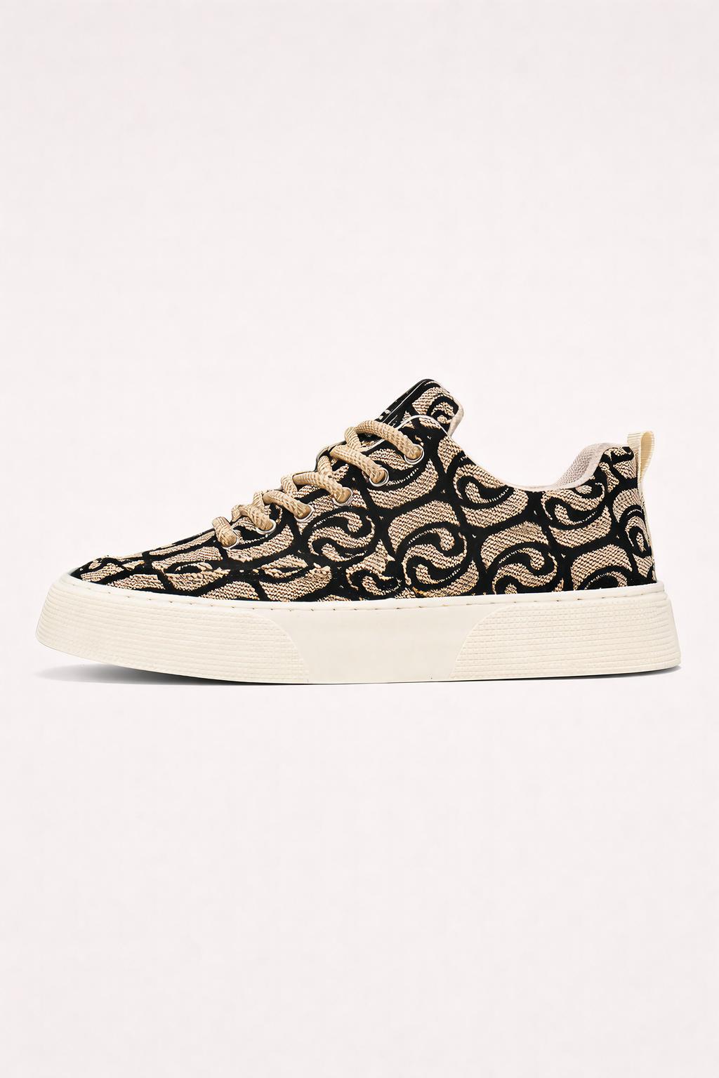 Baskets homme à motif jacquard, coupe basse, quatre coloris