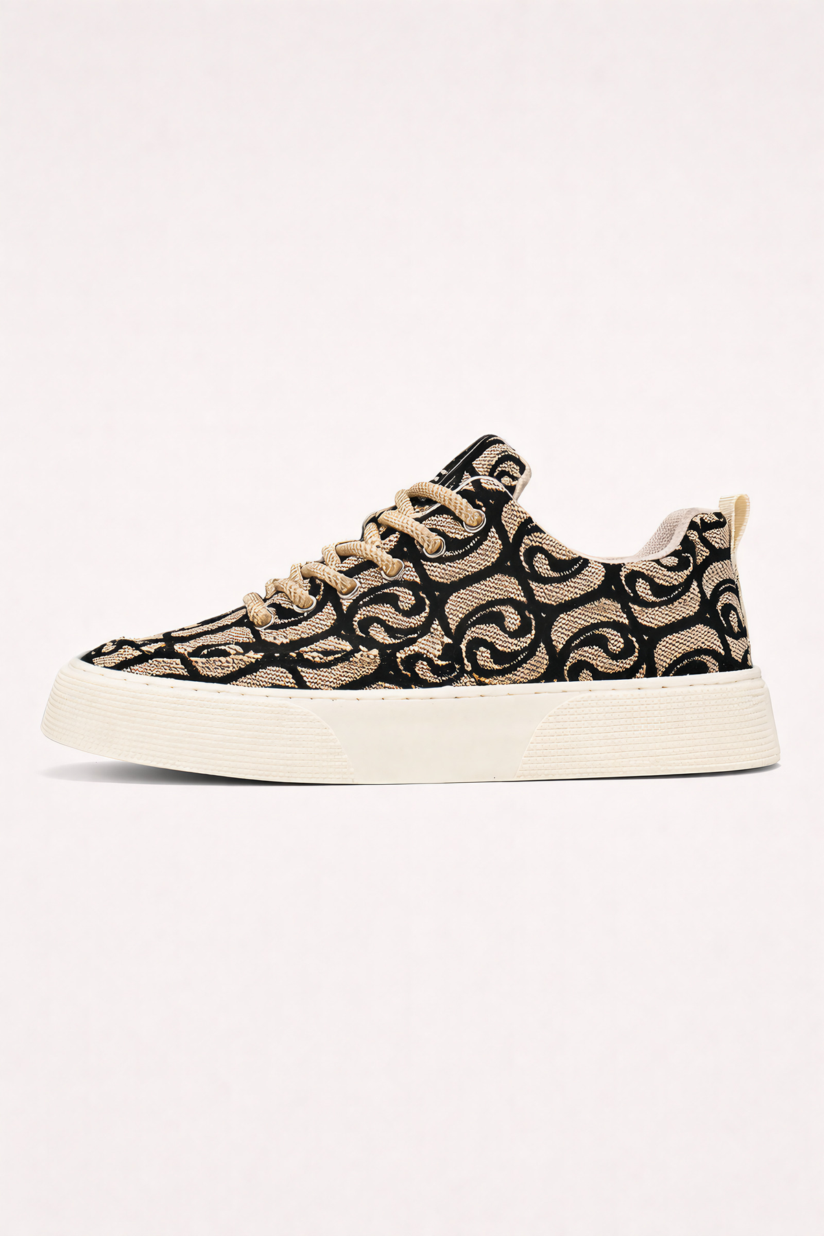 Baskets homme à motif jacquard, coupe basse, quatre coloris
