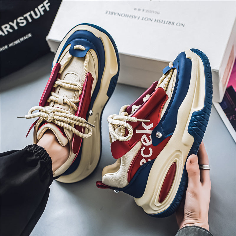 Baskets homme volumineuses à chambre d'amorti visible, bleu