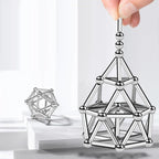 Jeu de construction aimanté, bâtons et billes, de 63 à 189 pièces