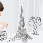 Jeu de construction aimanté, bâtons et billes, de 63 à 189 pièces