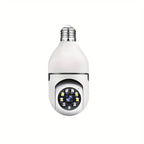 Caméra ampoule WiFi 1080p, rotation 360°, vision de nuit