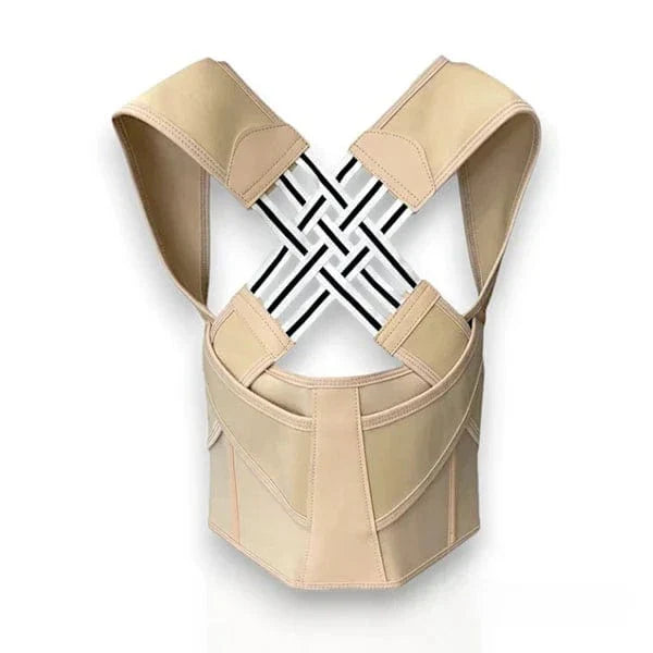 Correcteur de posture adulte à sangles réglables, du XS au L, beige
