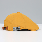 Béret homme à sangle réglable, noir, rouge, jaune ou beige, jaune