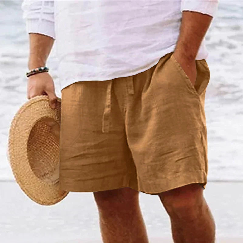 Bermuda cargo homme à poches, cinq coloris, du M au 5XL, kaki