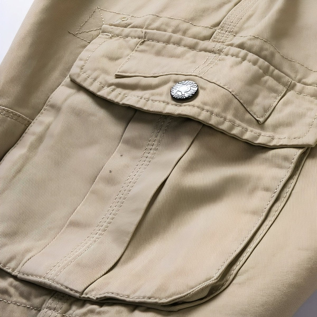 Bermuda de randonnée homme à poches cargo, ceinture ajustable