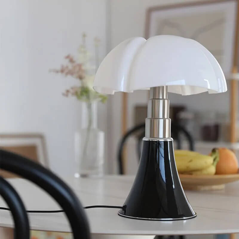 Lampe à poser LED à hauteur réglable, acrylique et acier