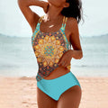 Maillot de bain deux pièces femme, cinq coloris, du XS au 3XL, bleu
