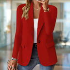 Blazer femme coupe classique, sept coloris, du S au 3XL, rouge