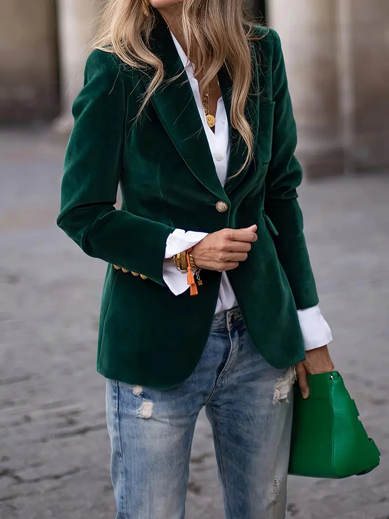 Blazer femme chic, quatre coloris, du S au 2XL, vert