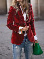 Blazer femme chic, quatre coloris, du S au 2XL, pourpre