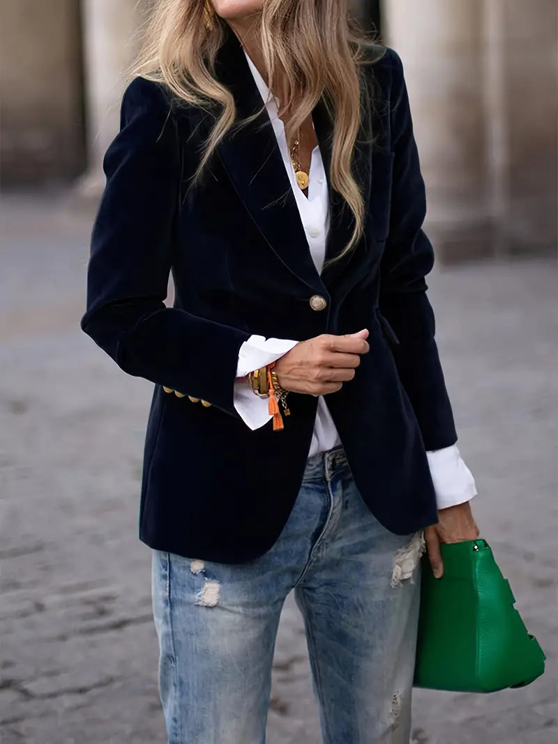 Blazer femme chic, quatre coloris, du S au 2XL, noir
