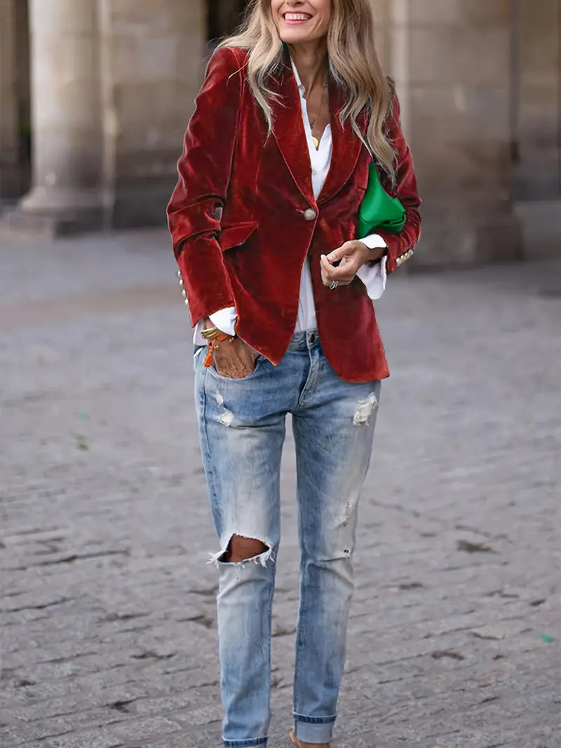 Blazer femme chic, quatre coloris, du S au 2XL