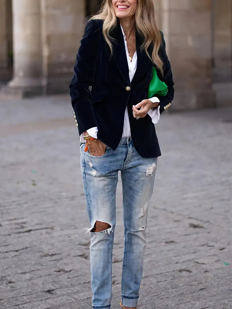 Blazer femme chic, quatre coloris, du S au 2XL