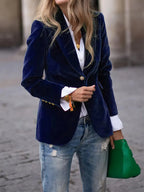 Blazer femme chic, quatre coloris, du S au 2XL, bleu
