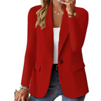 Blazer femme coupe ajustée, huit coloris, du S au 2XL, rouge