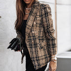 Blazer femme coupe moderne, quatre coloris, du S au 3XL, marron