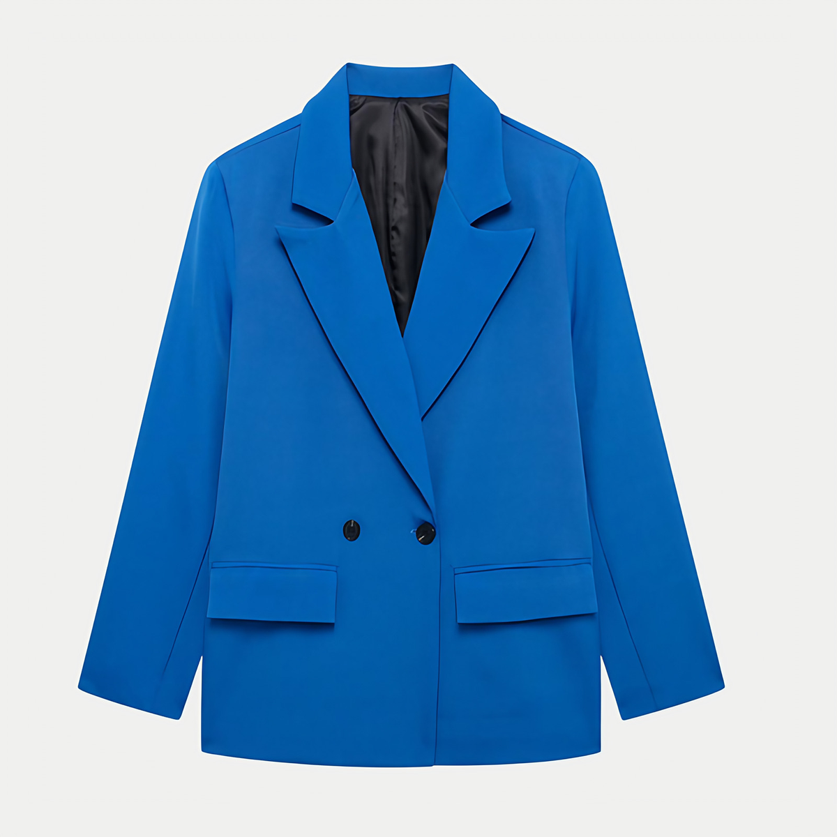Blazer femme croisé à double boutonnage, sept coloris, bleu