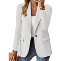 Blazer femme décontracté, huit coloris, du S au 2XL, blanc