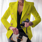 Blazer femme coupe structurée, huit coloris, du S au 2XL, vert