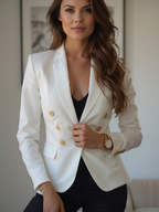 Blazer femme coupe structurée, huit coloris, du S au 2XL, blanc