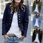 Blazer femme à col montant, coupe ajustée, du M au 3XL