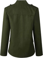 Blazer femme à col montant, coupe ajustée, du M au 3XL
