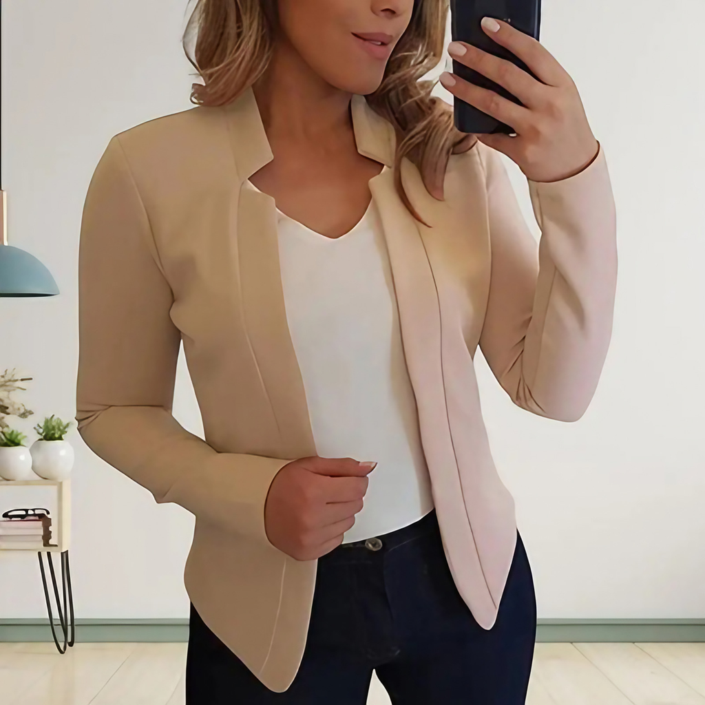 Blazer femme pour le bureau, neuf coloris, du S au 3XL, brun