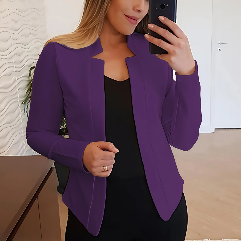 Blazer femme pour le bureau, neuf coloris, du S au 3XL, violet