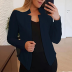 Blazer femme pour le bureau, neuf coloris, du S au 3XL, bleu foncé
