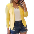 Blazer femme pour le bureau, neuf coloris, du S au 3XL, jaune