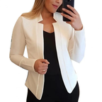 Blazer femme pour le bureau, neuf coloris, du S au 3XL, blanc