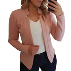 Blazer femme pour le bureau, neuf coloris, du S au 3XL, rose