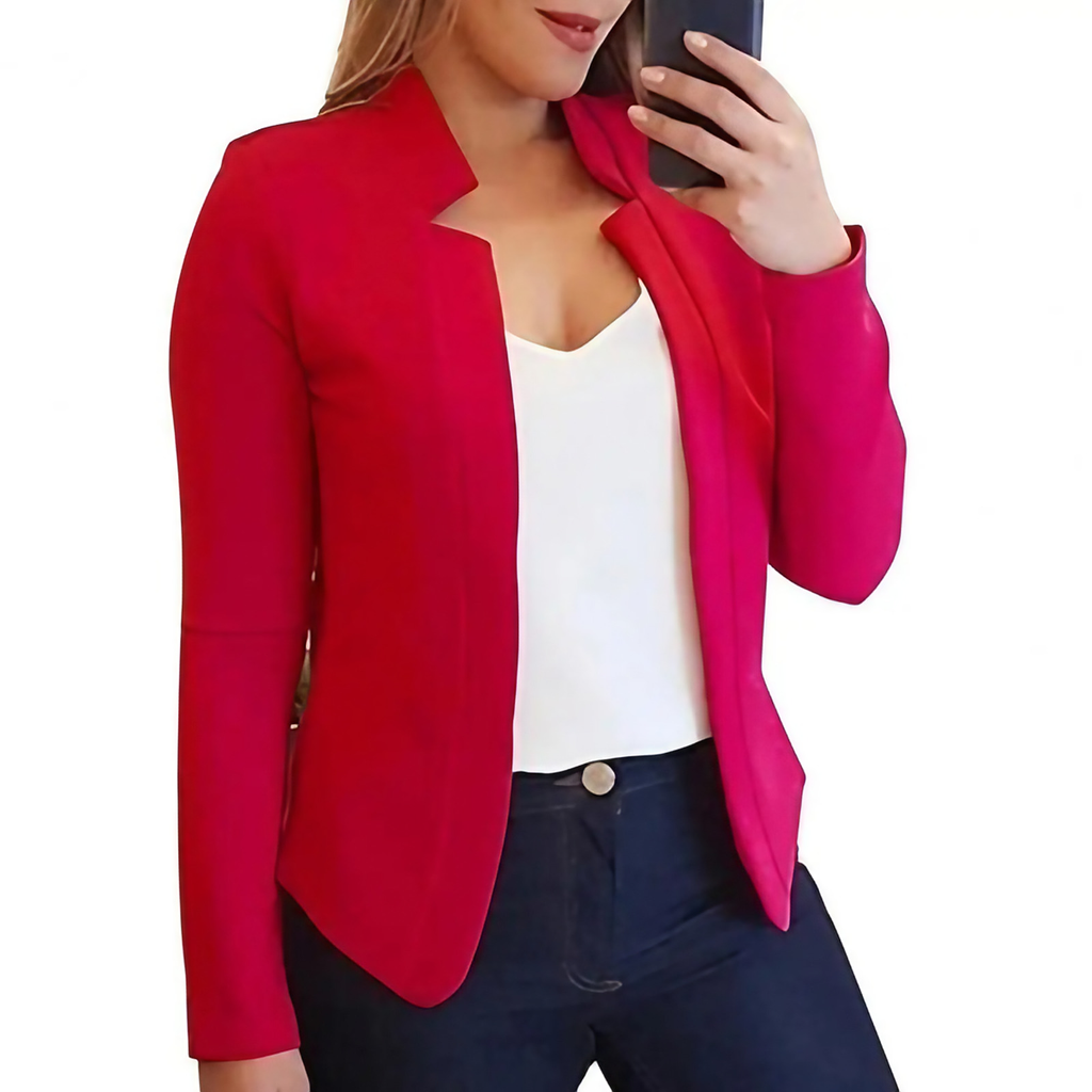 Blazer femme pour le bureau, neuf coloris, du S au 3XL, rouge