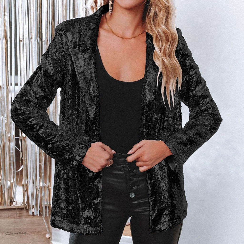 Blazer à paillettes femme pour les soirées, six coloris