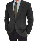 Blazer homme à motif chevrons, coupe ajustée, quatre coloris, gris foncé
