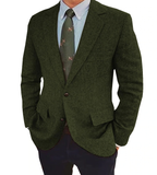 Blazer homme à motif chevrons, coupe ajustée, quatre coloris, vert foncé