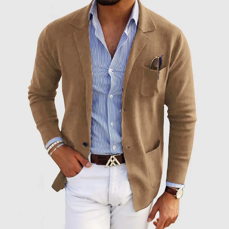 Blazer homme coupe ajustée, cinq coloris, du XS au 2XL, beige