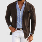 Blazer homme coupe ajustée, cinq coloris, du XS au 2XL, marron