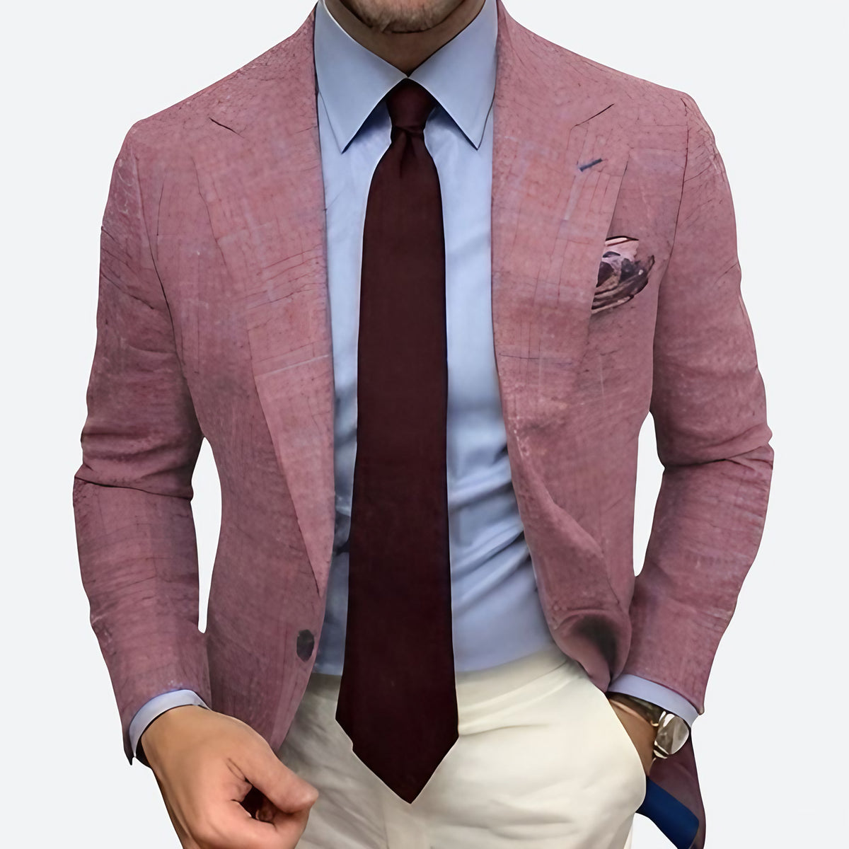 Blazer homme coupe ajustée, uni ou à carreaux, du M au 3XL