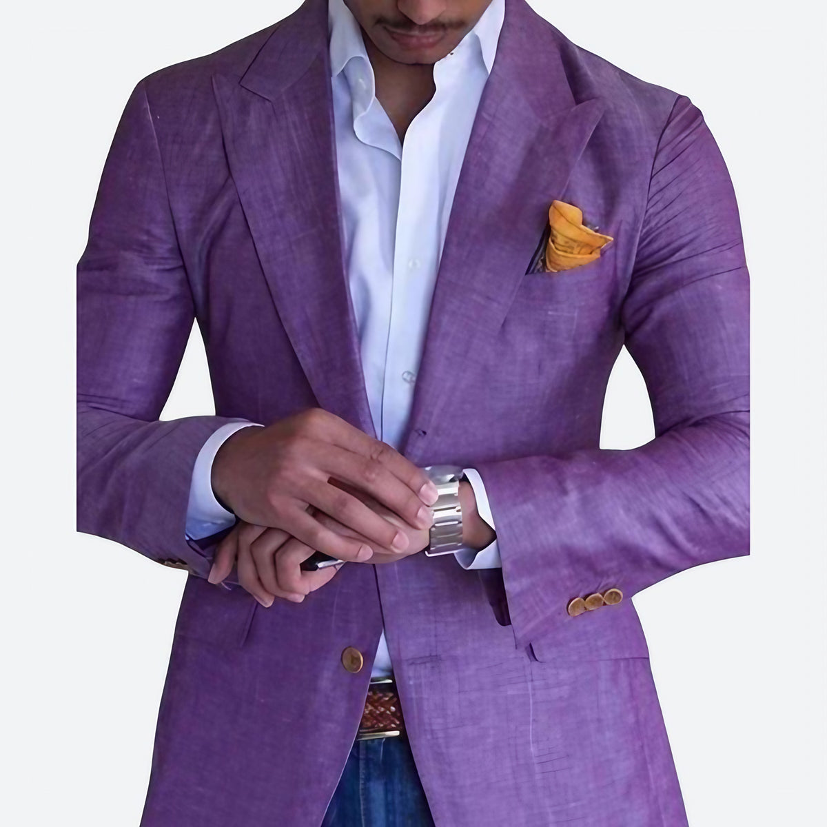 Blazer homme coupe ajustée, uni ou à carreaux, du M au 3XL, pourpre