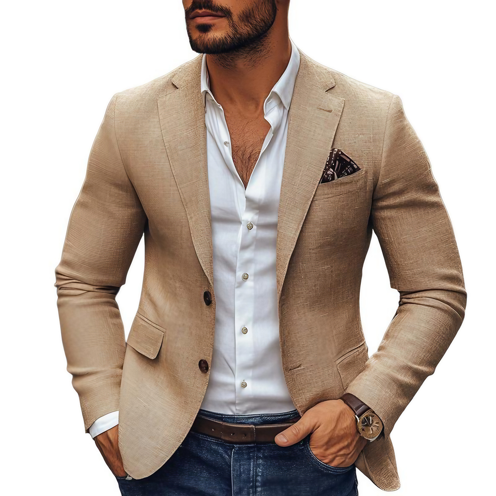 Blazer homme décontracté à deux boutons, trois coloris