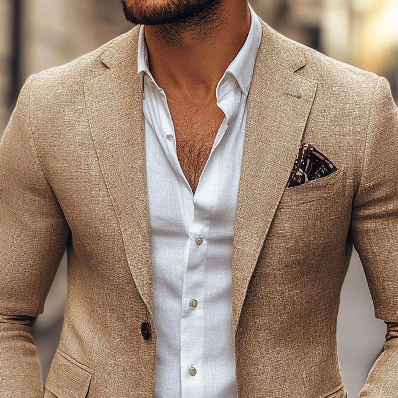 Blazer homme décontracté à deux boutons, trois coloris